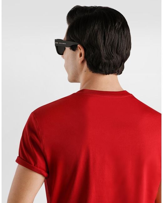Dolce & Gabbana Red T-Shirt M/Corta Giro for men