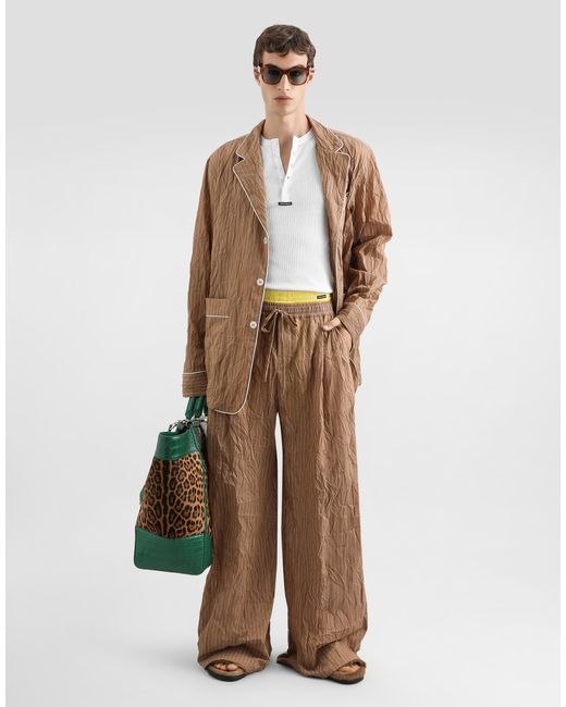 Dolce & Gabbana Natural Linen-Blend Vanity Trousers for men