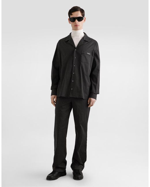 Dolce & Gabbana Black Micro-Designed Joggers for men