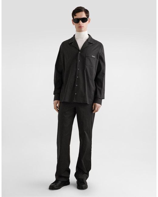 Dolce & Gabbana Black Microprinted Vanity Shirt for men