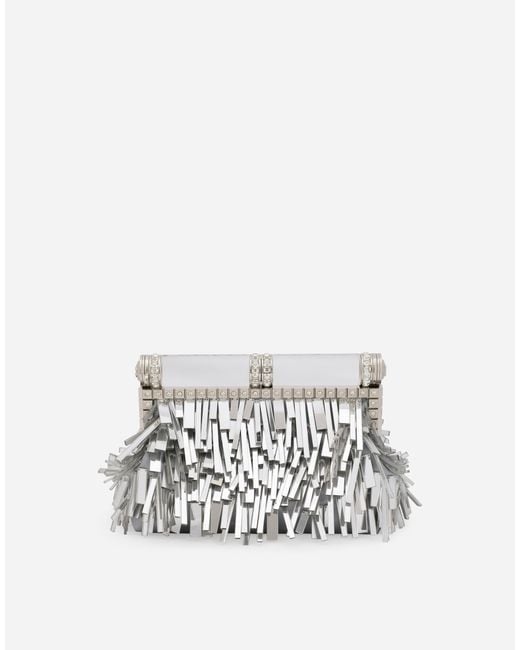 Dolce & Gabbana Multicolor Mordore Nappa Bag With Fringing
