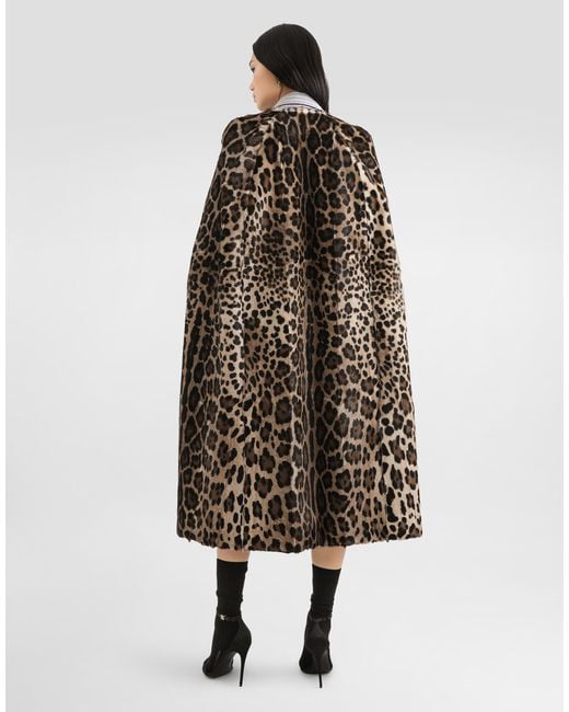 Dolce & Gabbana Multicolor Leo Kid Leather Cape