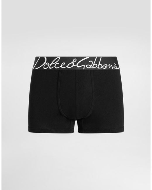 Boxer À Taille Logo Dolce & Gabbana pour homme en coloris Black