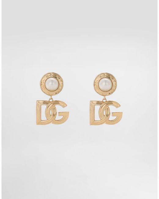 Dolce & Gabbana Metallic Earring With Pendant