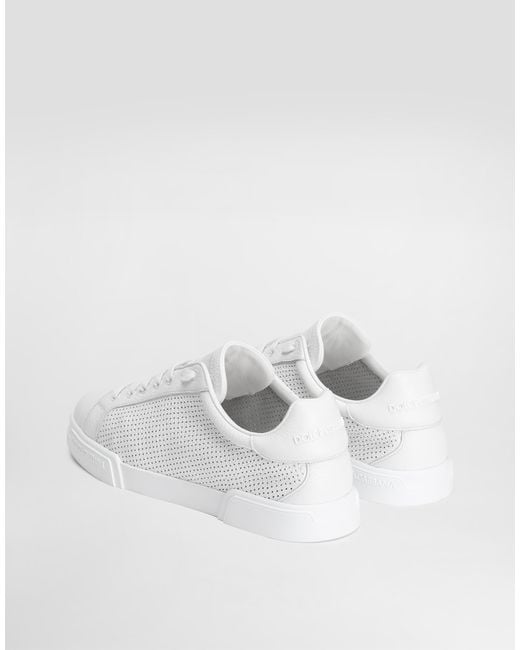 Dolce & Gabbana White Portofino Light Strobel Sneakers for men