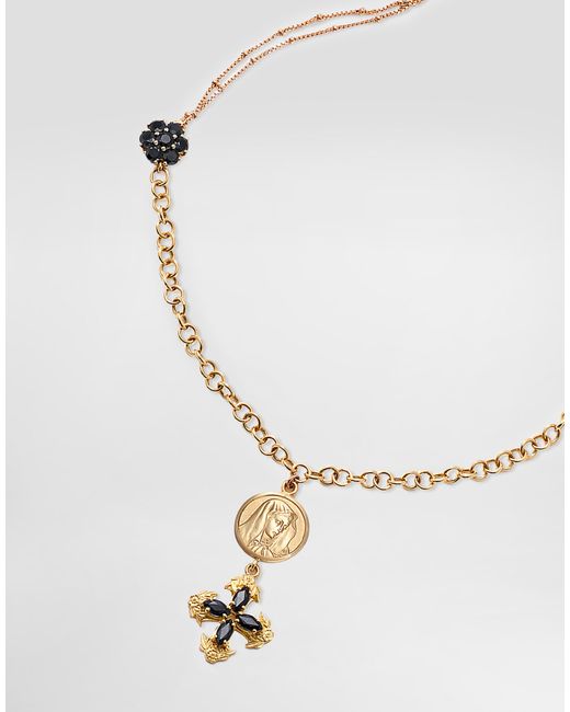 Dolce & Gabbana White Sicily Necklace 18-Carat And And Sapphires