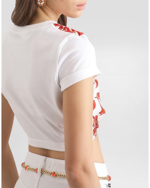 Dolce & Gabbana Red T-Shirt M/Corta Giro