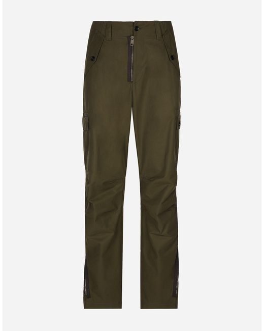メンズ Dolce & Gabbana Technical Fabric Cargo Pants Green