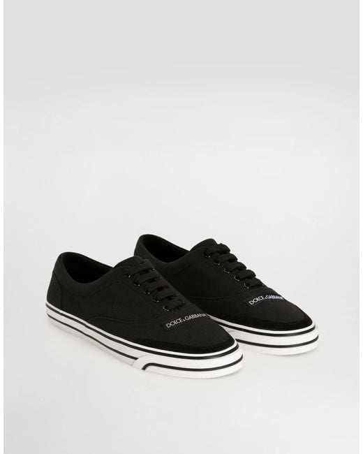 Dolce & Gabbana Black Dg Sailing Canvas Sneakers for men