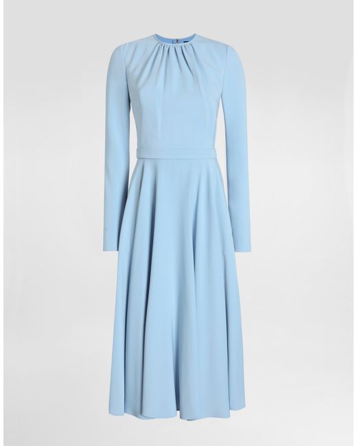 Dolce & Gabbana Blue Structured Cady Dress
