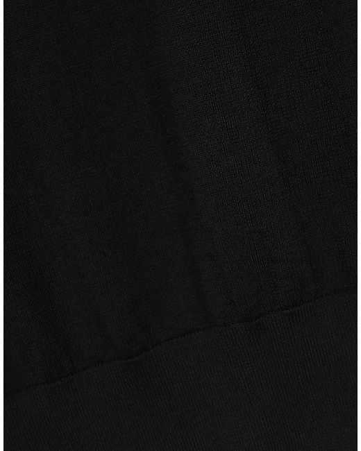 Dolce & Gabbana Black Extra-Fine Cashmere Polo-Shirt for men