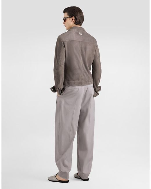 Dolce & Gabbana Gray Giubbotto for men