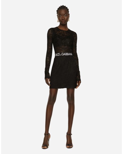 Dolce & Gabbana ミニスカート レース Black