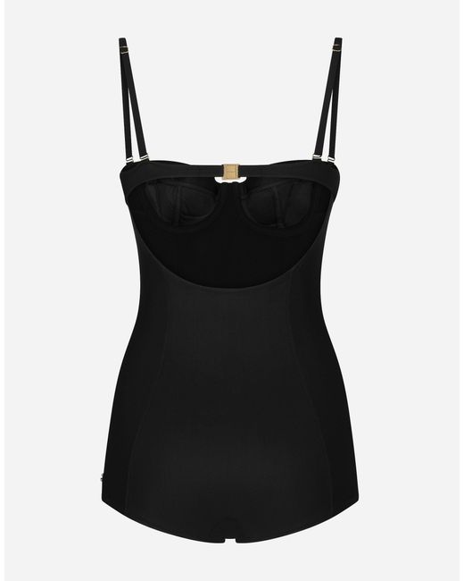 Dolce & Gabbana ワンピーススイムスーツ バルコネット Black