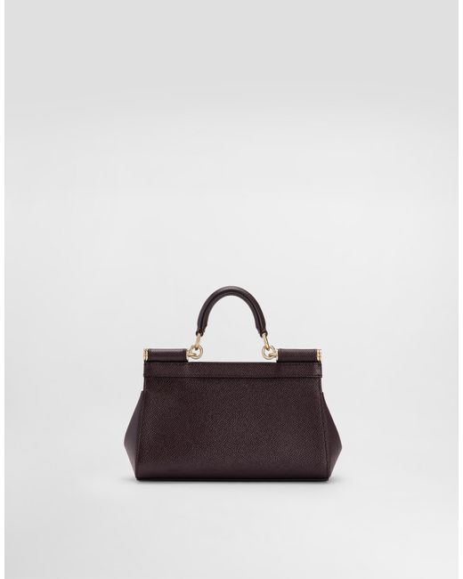 Dolce & Gabbana Purple Henkeltasche Sicily klein