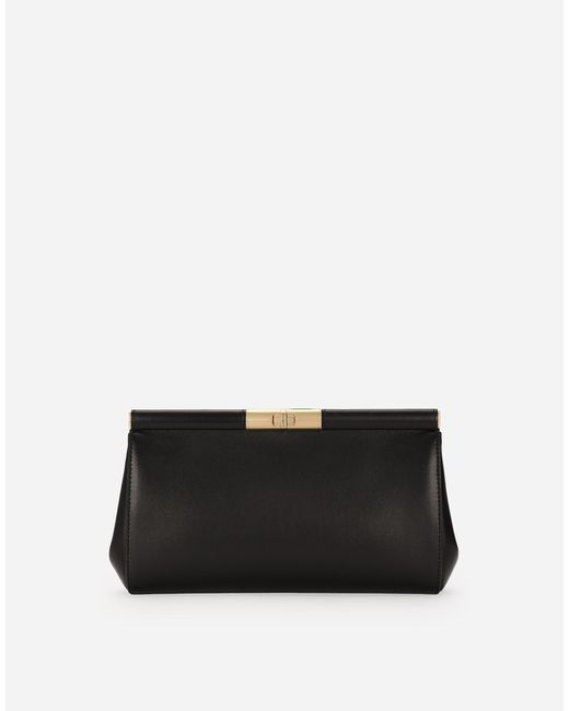 Dolce & Gabbana Black Large Nappa Leather Marlene Shoulder Bag