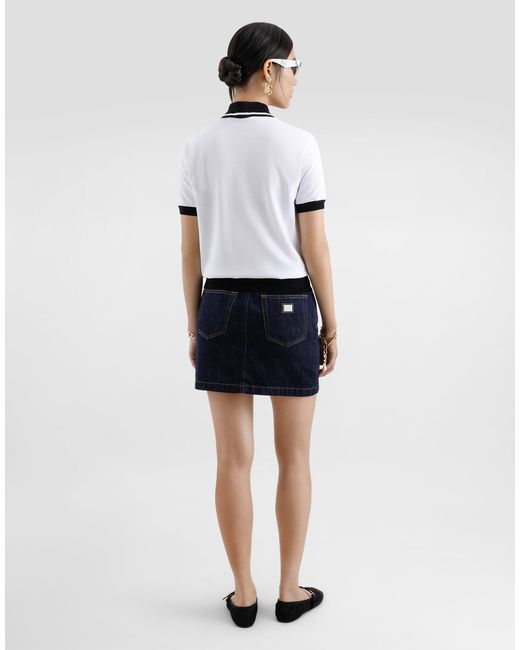 Polo Corta di Dolce & Gabbana in White