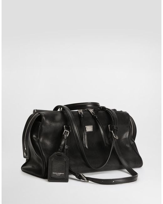Dolce & Gabbana Black Vittoria Calfskin Bag