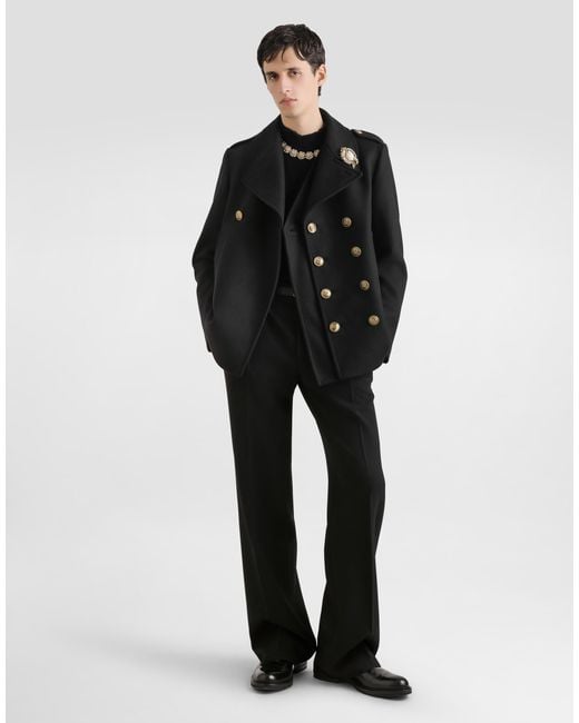 Dolce & Gabbana Black High-Neck Wool Pullover for men