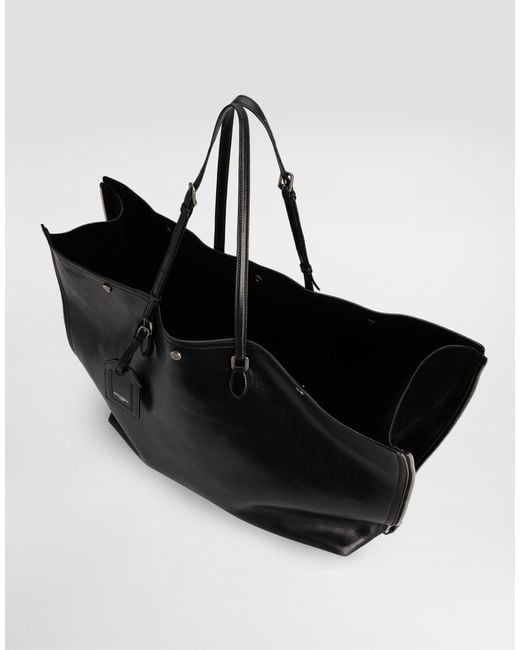 Atene Calfskin Shopping Bag Dolce & Gabbana pour homme en coloris Black