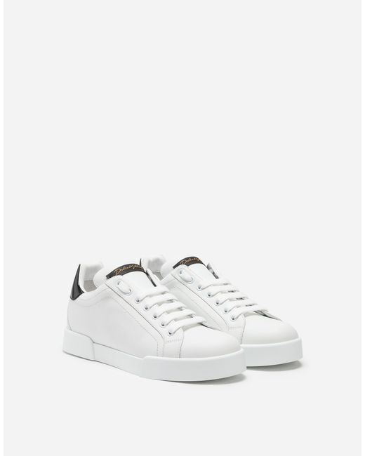 Dolce & Gabbana Natural Leather Portofino Sneakers - Women for men