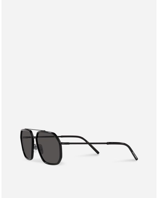 Dolce & Gabbana Gros Grain Sunglasses in Black for Men | Lyst