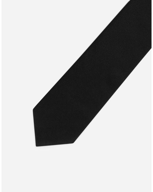 Dolce & Gabbana White Silk Satin Martini Tie for men
