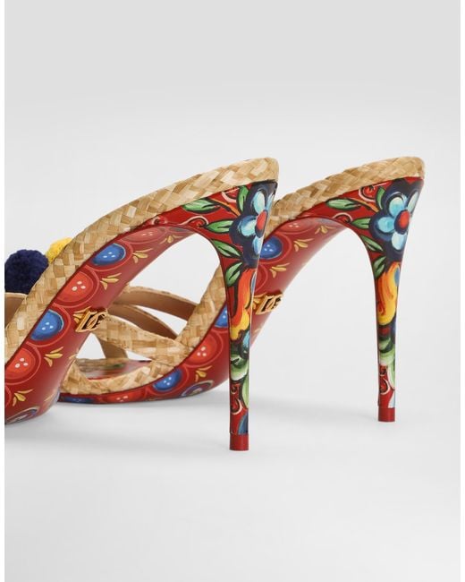 Dolce & Gabbana Multicolor Ciabatta Tacco