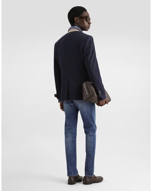 Dolce & Gabbana Blue Denim Trousers for men