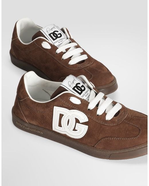 Dolce & Gabbana Brown Nubuck Dg Original Sneakers for men