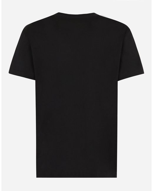 メンズ Dolce & Gabbana Tシャツ ショートスリーブ コットン Dgプリント Black