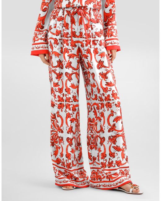 Dolce & Gabbana Red Pantalone
