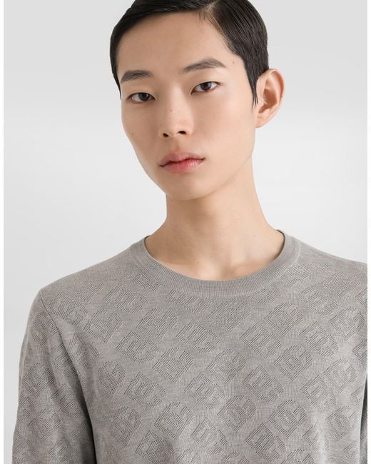 Silk Pullover Dolce & Gabbana de hombre de color Gray