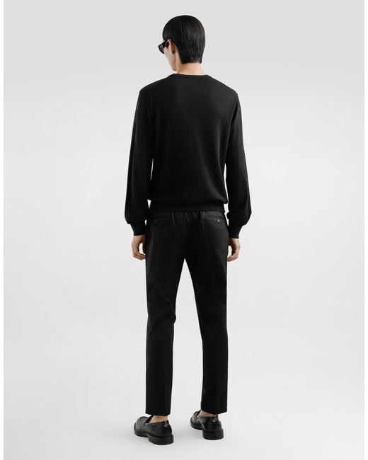 Pantalón Sastre De Algodón Dolce & Gabbana de hombre de color Black
