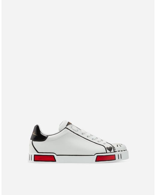 Dolce & Gabbana White Limited Edition Portofino Sneakers for men