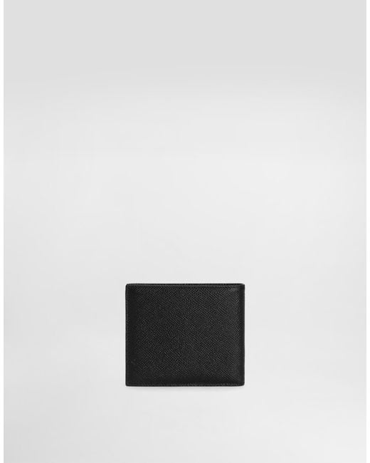 メンズ Dolce & Gabbana ビフォールドウォレット カーフスキン ロゴプレート White