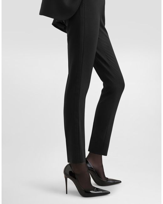 Pantalon En Sergé Bi-Stretch Dolce & Gabbana en coloris Black