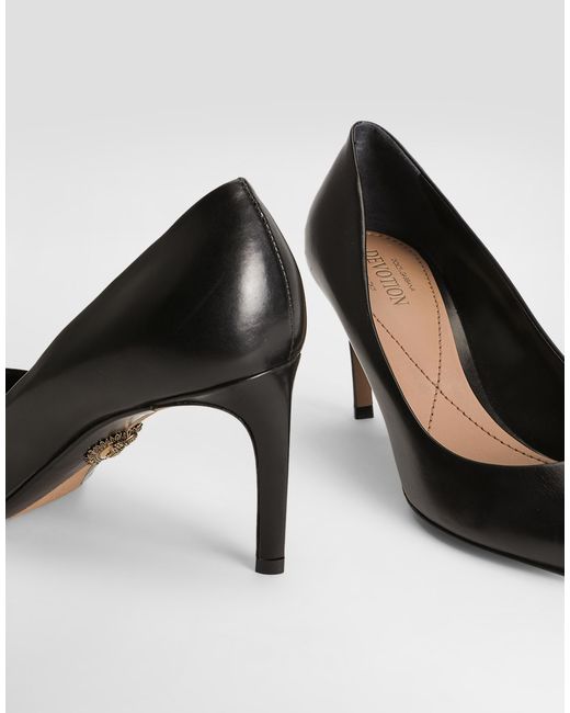 Dolce & Gabbana White Devotion Calfskin Pumps