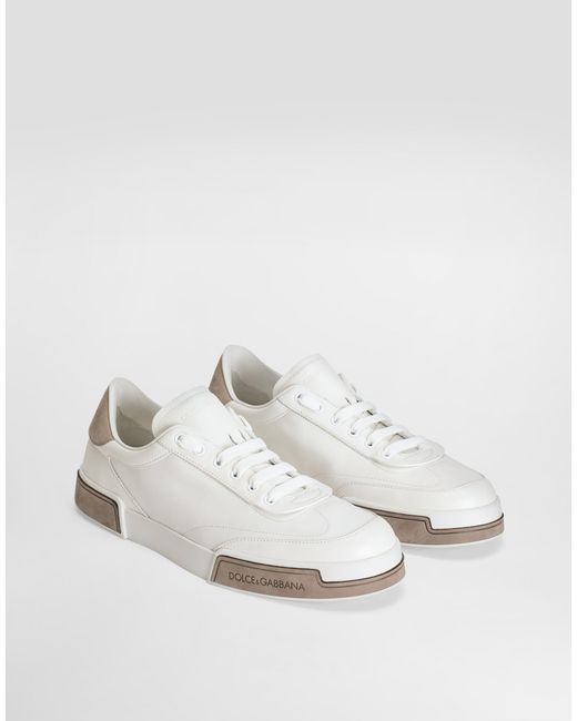Dolce & Gabbana White Leather Portofino Sneakers for men