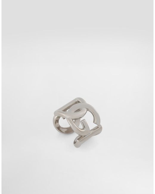 Dolce & Gabbana Ring Mit Dg-Logo in White für Herren
