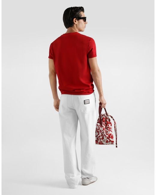 Dolce & Gabbana Red T-Shirt M/Corta Giro for men