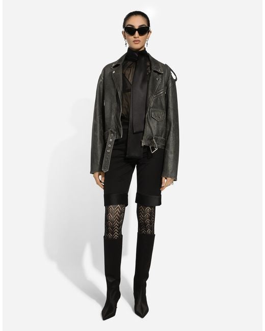 Dolce & Gabbana Black Chiffon Pussy-Bow Blouse