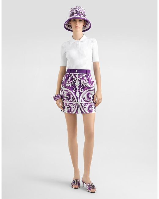 Dolce & Gabbana White Viscose Polo