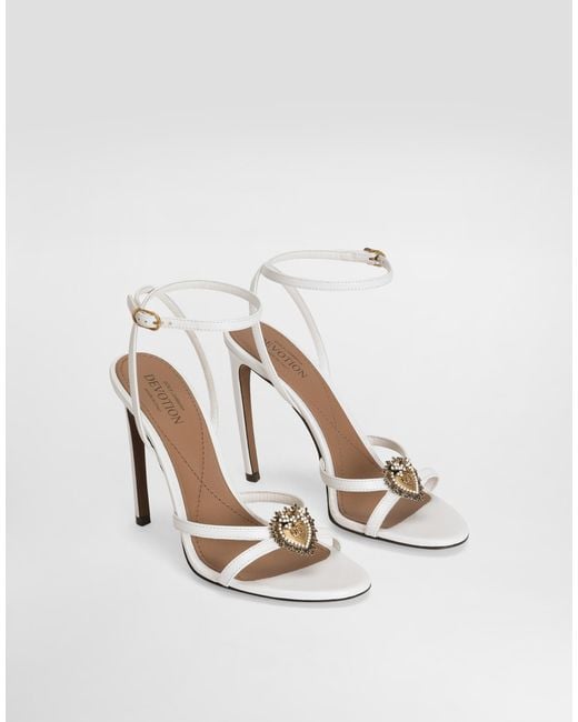 Dolce & Gabbana Natural Devotion Calfskin Sandals