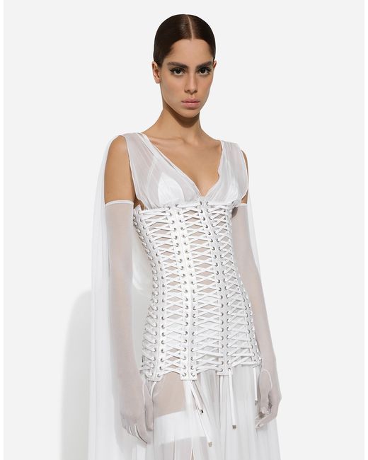 Dolce & Gabbana ロンググラブ チュール White