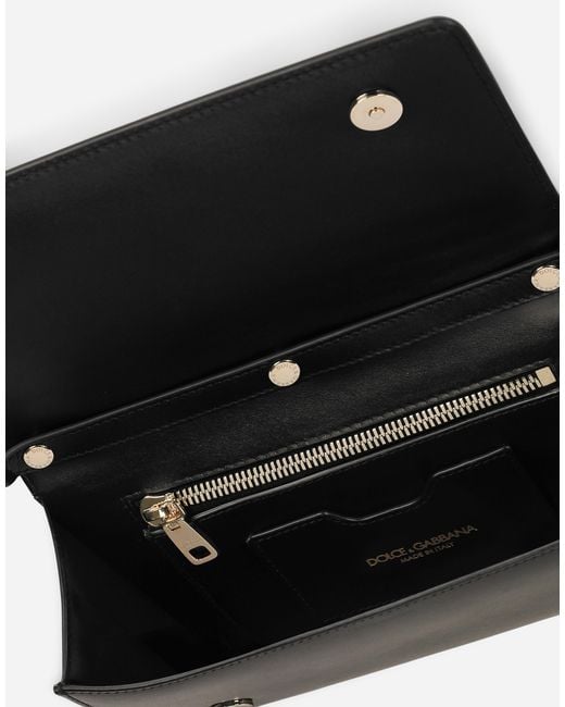Dolce & Gabbana Black Clutch 3.5 aus Kalbsleder