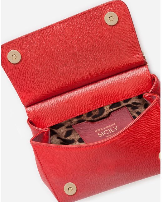 Sac À Main Sicily Moyen Format Dolce & Gabbana en coloris Red