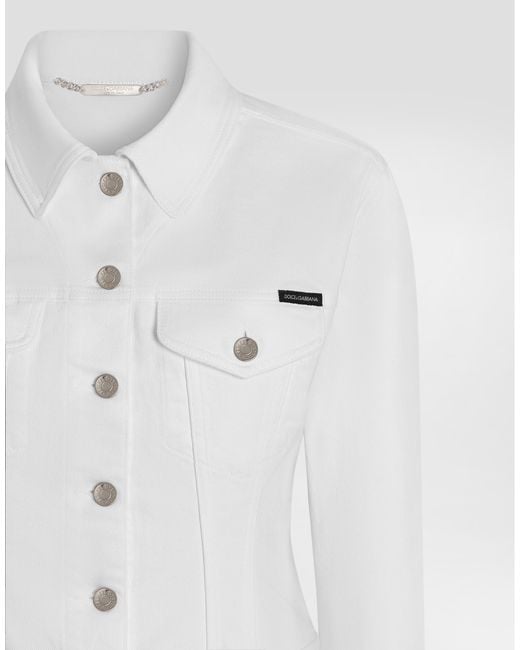Dolce & Gabbana White Giubbotto