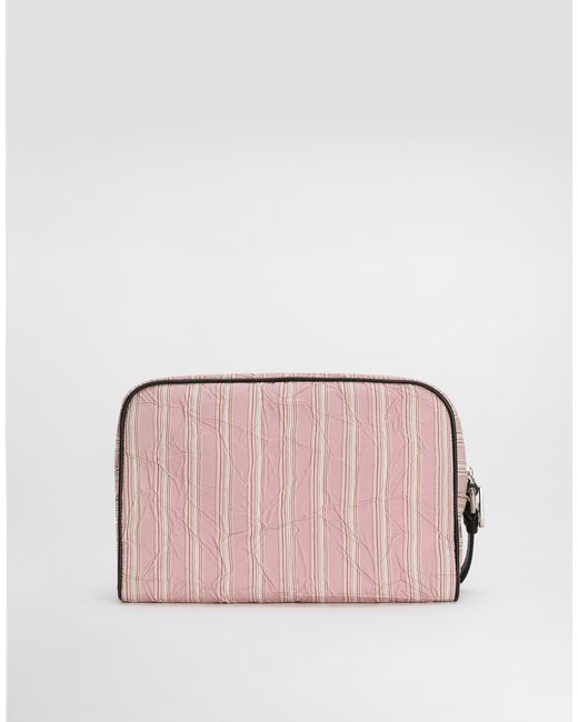 Dolce & Gabbana Multicolor Froissé Fabric Handbag for men