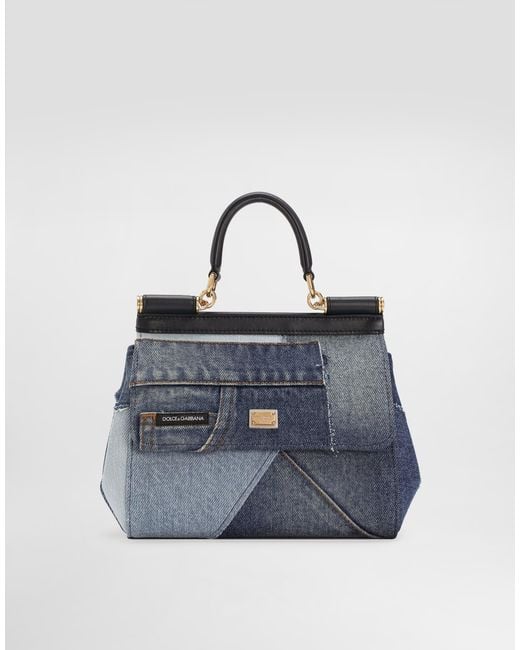 Dolce & Gabbana Blue Small Sicily Bag